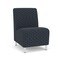 Lesro Siena Lounge Reception Armless Guest Chair, Brushed Steel, RS Night Sky Upholstery SN1102 - alternate 1